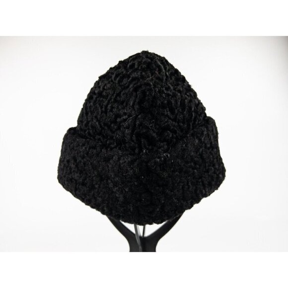 Adam Meldrum & Anderson Black Boiled Wool Hat with Ear Covers Size M Winter Cap - Picture 4 of 13